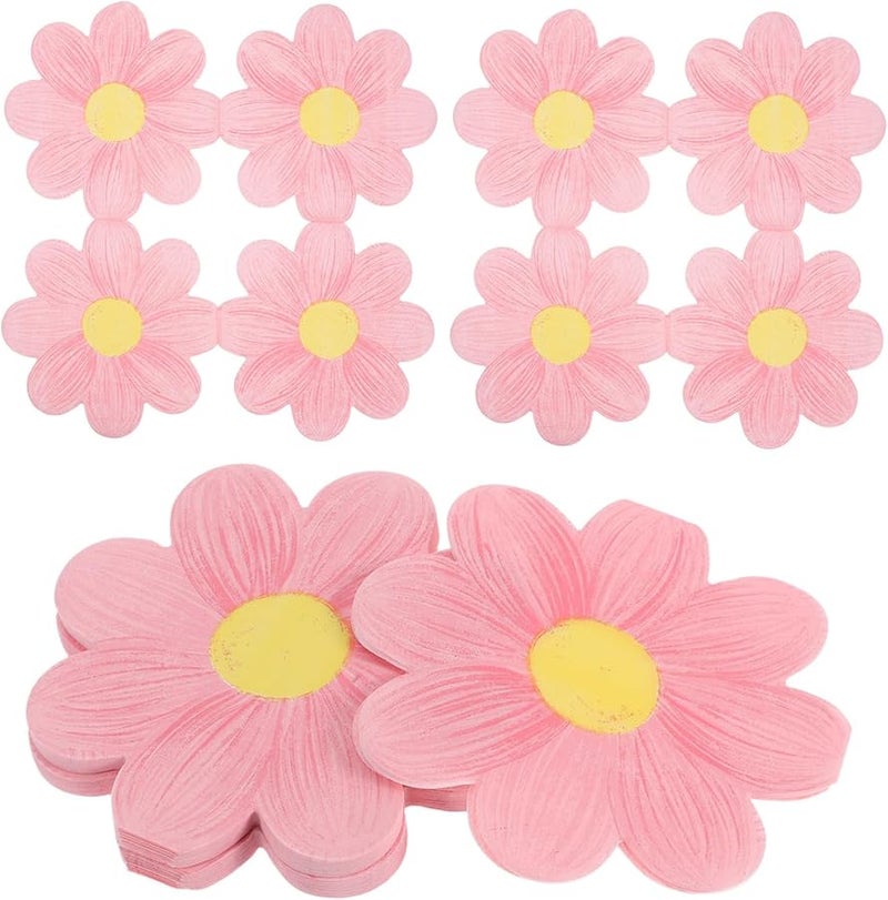 مناديل ورقية زهرية بتصميم ديزي وردي 40 قطعة لتزيين حفلات أعياد الميلاد والزفاف - Image 1